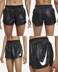 Nike Women’s Swoosh Run Running Black Shorts Built-In Brief DB4354 010 - Picture 1 of 11