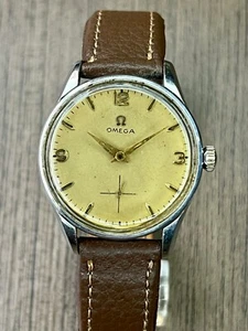Reloj Omega Cal.266 cuerda manual 2800-1P para hombre esfera beige vintage - Imagen 1 de 13