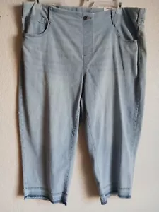 Time and Tru Nuevo con Etiquetas Para Mujer XXL Puño Pull On Roll Denim Capri Lavado Medio - Imagen 1 de 6