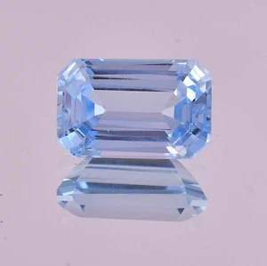 6x8 MM Natural Flawless Namibia Jeremejevite Emerald Cut Loose Gem GIT Certified - Picture 1 of 6