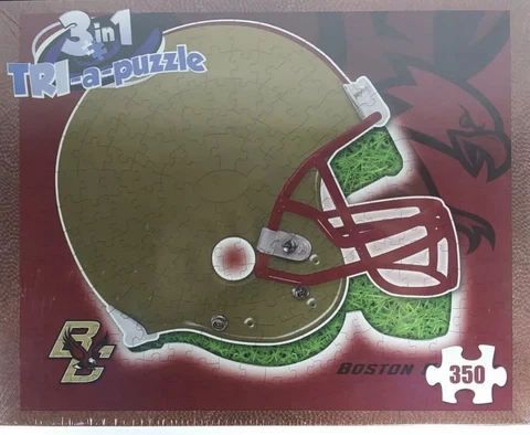 New Boston College Eagles 🏈 Football Helmet 3 in 1 Tri-A-Puzzle 350 Pieces Cover