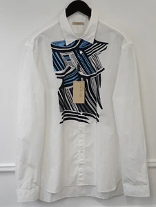 Burberry Brit White Cotton Jules Abstract Print Long Sleeve Size 2XL XXL - Picture 1 of 11