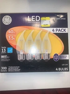 Decorative LED Light Bulbs, Soft White, Clear, 300 Lumens, 3.5-Watts, 4-Pk. - Picture 1 of 4