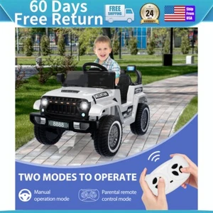 12V Kids Ride On Truck Car with Remote Control Led Lights Horn Music Suspension - Picture 1 of 10