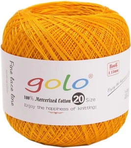 golo Crochet Thread Yarns for beginners Size 20 Cotton Yarn for Knitting Crochet - Picture 1 of 1