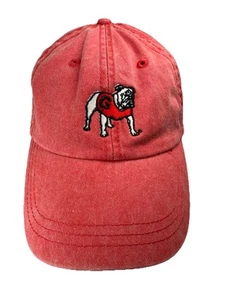 GEORGIA BULLDOGS Red Hat Cap Baseball “Never Bark Alone” - Picture 1 of 6