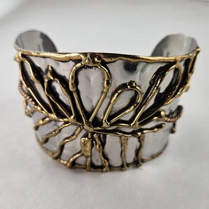 Artisan Design Cuff Bracelet with Nickel & Brass [8770] - Picture 1 of 7