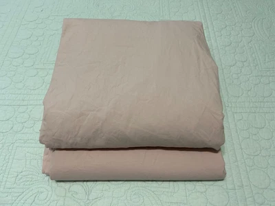 Pottery Barn Flat and Fitted Sheets Full Dusty Pink Organic Cotton - Image 1 of 4