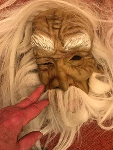 HALLOWEEN MASK WITH WHITE HAIR ITEM NO. HM7T - Picture 1 of 3