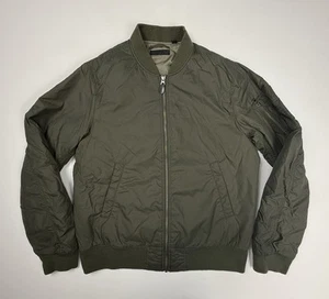 Uniqlo Full Zip Bomber Jacket Olive Green Men’s Size M - Picture 1 of 14