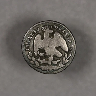 1866 M México Imperio de Maximiliano Plata 5 Centavos Foto 1 de 2