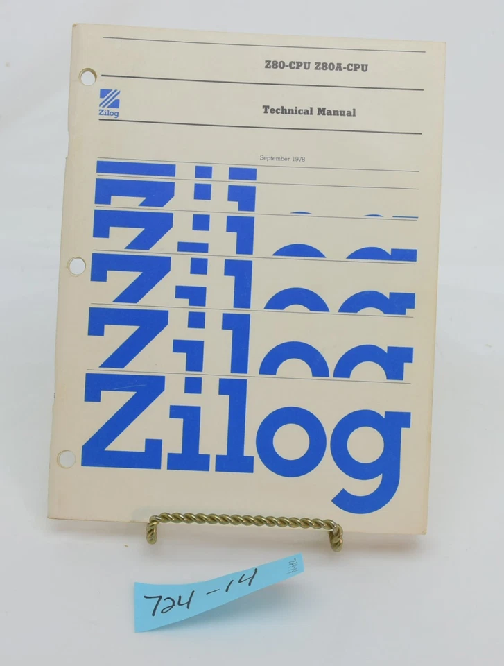 Vintage Zilog Z80-CPU Technical Manual Sept 1978 - Image 1 of 4