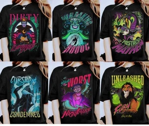 Retro Disney Villains Halloween Rock Band Unisex Erwachsene Kind T-Shirt 660815 - Bild 1 von 12