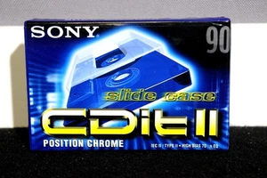 +Sony CDit II Chrome 90 – Cassette audio neuve scellée – Slide Case - Picture 1 of 4