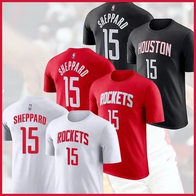 LO ÚLTIMO - Reed Sheppard #15 Houston Rockets 2025 nombre y número del jugador S-5XL para fanáticos Foto 1 de 4
