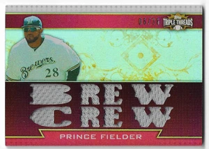 2011 Topps Triple Threads - PRINCE FIELDER - PATCH - MILWAUKEE BREWERS #d/36 - Picture 1 of 2