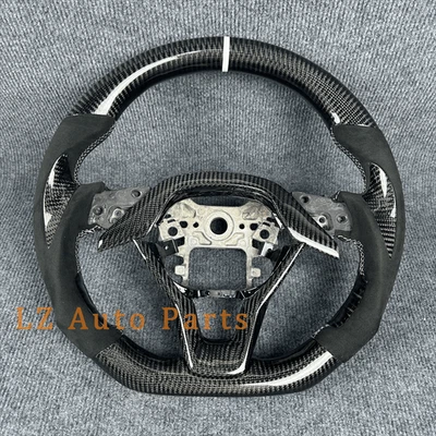 Volante alcantara de fibra de carbono negro personalizado para Honda Accord 2018-2023 Foto 1 de 4