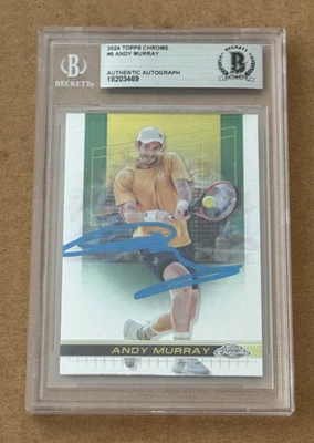 ANDY MURRAY SIGNED 2024 TOPPS CHROME TENNIS CARD BECKETT BAS HAND SIGNED - Image 1 of 2