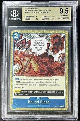 BGS 9.5 One Piece OP05-057 R Hound Blaze - English - Awakening of the New Era - Image 1 of 2
