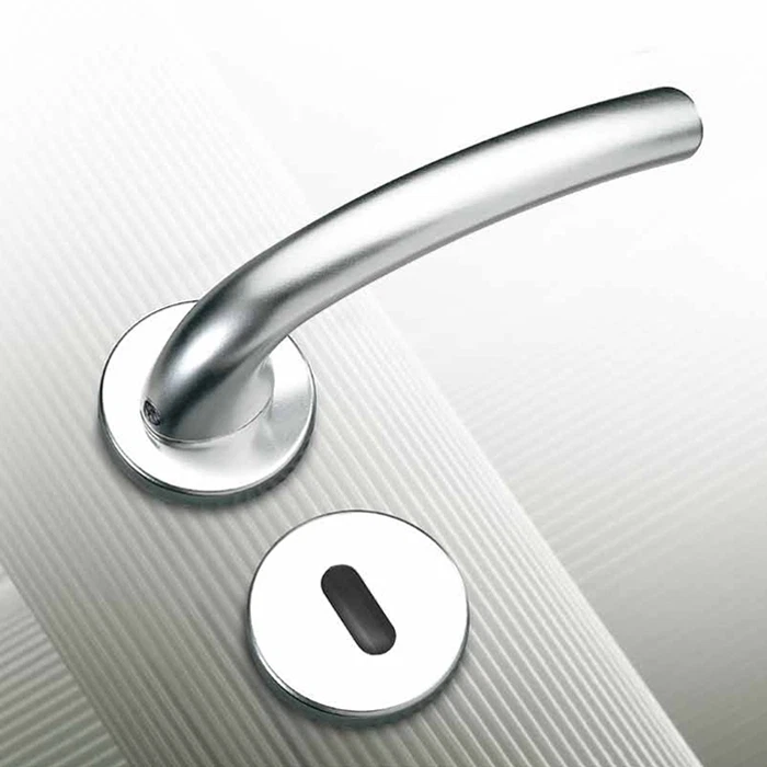 Maniglia Porte Interne Con Rosetta Sicma SKY Alluminio Argento 05AG16 - Immagine 1 di 1