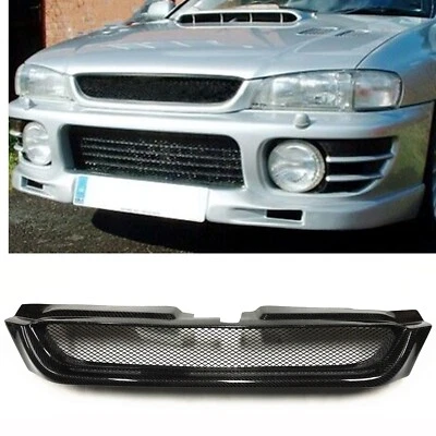 Kit de parrilla de parachoques delantero para Subaru Impreza 6th 1997-2001 fibra de carbono real Foto 1 de 4
