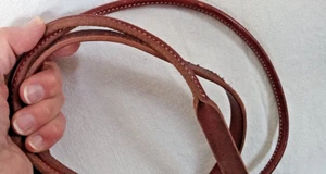 Circle Y Horse 4729-5 - 82 IN round Leather Western Loop Trail Roping Reins - Picture 1 of 5