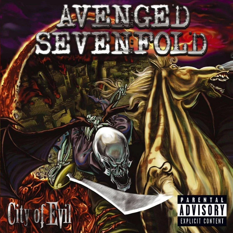 AVENGED SEVENFOLD City of Evil BANNER HUGE 4X4 Ft Fabric Poster Tapestry Flag - Image 1 of 3