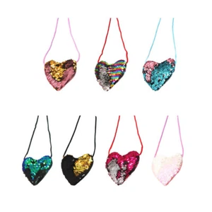 7 Pcs Sequin Change Wallet Child Little Girls Crossbody Bag Messenger - Picture 1 of 12
