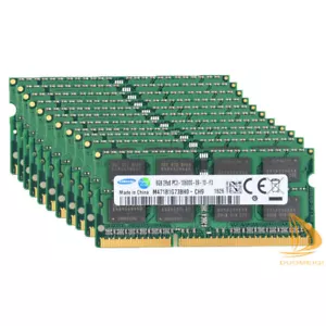 Samsung 10X 8GB 2RX8 DDR3-1333MHz PC3 10600S 204-PIN SODIMM Laptop RAM Memory-!~ - Picture 1 of 4