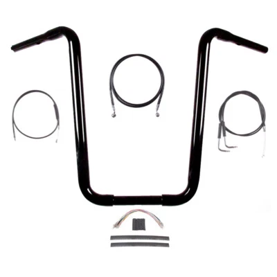Kit de manillar Ape Hanger 1996-2003 1/4" negro estrecho 20" Harley Sportster Foto 1 de 2