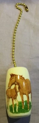 Фарфоровый декоративный потолочный вентилятор Mare and Foal или другая лампа - Изображение 1 из 4