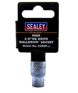 S3809 SEALEY WALLDRIVE 9MM INDIVIDUAL SOCKET 3/8"Sq DRIVE WORKSHOP GARAGE TOOLS - Picture 1 of 9
