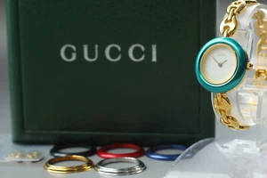 Orologio Vintage Gucci Change Bezel 11/12.2 6 Colori dal GIAPPONE (cinturino circa 15,7 cm) - Foto 1 di 14