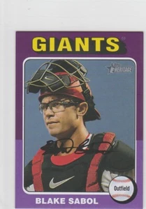 2024 Topps Heritage MINI #366 Blake Sabol Purple 03/15 San Francisco Giants - Picture 1 of 1