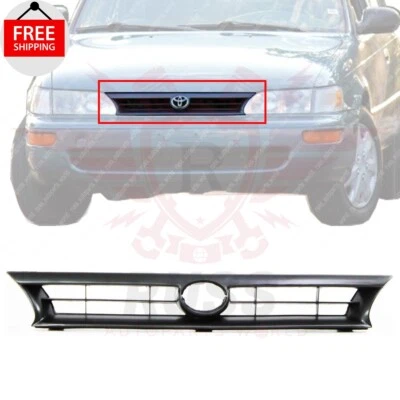 New Front Grille Painted Silver Plastic Fits 1993-1995 Toyota Corolla TO1200119 Foto 1 de 4
