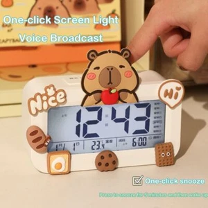 Capibara Alarm Clock Charging Electronic Clock Student Specific Wake-up Tool - Picture 1 of 12
