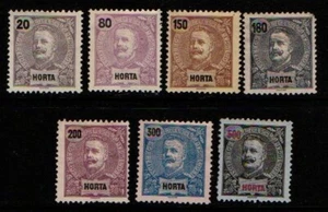 Portugal Horta 1897 King Carlos selection to 500 reis SG32, 37-41, Mint see note - Bild 1 von 1