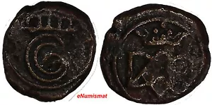 India-Danish,Tranquebar Christian VI (1730-1746 ) Copper Cash 0,96 g.KM# 132(9) - Picture 1 of 3