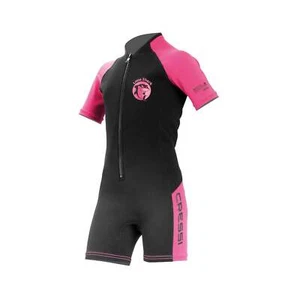 Cressi Little Shark Shorty Muta Neoprene Bambini 2mm - Nero/Rosa - Imagen 1 de 4