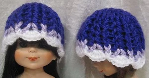 Cappello all'uncinetto fatto a mano viola e levender 14" BETSY McCALL #16 fatto a mano - Foto 1 di 2