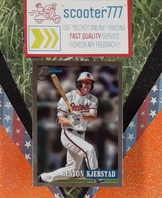 2021 Bowman Heritage Prospects~#140⭐HESTON KJERSTAD⭐ 《 CHROME Parallel 》ORIOLES - Image 1 of 2