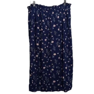 Old Navy Rock Gr. XL dunkelblau geblümt Cottagecore lang Bohemian leicht - Bild 1 von 10
