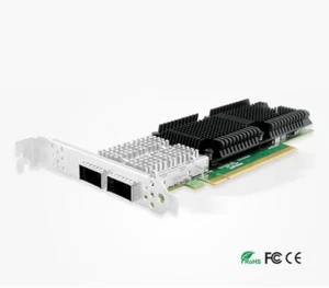 LR-LINK Double port 100G QSFP28 PCIe 4.0x16 (E810) - Compatible 3.0 - Photo 1/2