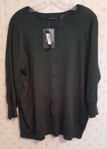 Neu mit Etikett Cyrus Damen 2X Pullover Cardigan Knopfleiste Smaragd Wald Karriere NEU $ 69 B1 - Bild 1 von 12
