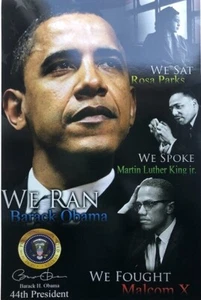PRÄSIDENT BARACK OBAMA " We Ran " (Original) 12 x 18 " Poster - Bild 1 von 2