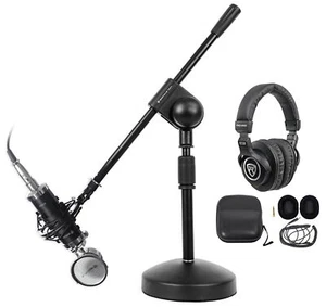 Rockville PC Gaming Streaming Twitch Bundle: RCM03 Microphone+Headphones+Stand - Picture 1 of 12