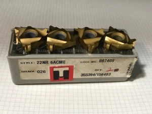 CNC RTW Carbide Inserts 22NR 6ACME Gr 026 Coated Thread Cutting Tool 4 pcs - Bild 1 von 1