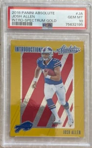2018 Panini Absolute Einführungen Josh Allen - Buffalo Bills Spectrum Gold - Bild 1 von 1