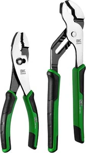 SK 2-Piece Pliers Set, 8-Inch Slip Joint & 10-Inch Groove 2PC, Green  - Picture 1 of 7