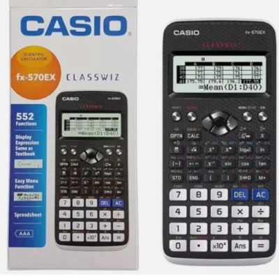 Casio Scientific Calculator Classwiz FX-570EX Black Color 552 Functions GCSE - Image 1 of 4